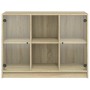 Aparador madera de ingeniería roble Sonoma 102x37x75,5 cm