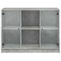 Aparador madera de ingeniería gris hormigón 102x37x75,5 cm