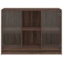 Aparador madera de ingeniería marrón roble 102x37x75,5 cm