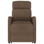 Sillón elevable tela marrón