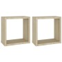 Wandwürfel Regale 2 Einheiten Sonoma Eiche 30x15x30 cm von vidaXL, Regale und Regale - Ref: Foro24-807007, Preis: 22,78 €, Ra...