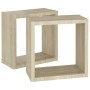 Wandwürfel Regale 2 Einheiten Sonoma Eiche 30x15x30 cm von vidaXL, Regale und Regale - Ref: Foro24-807007, Preis: 22,78 €, Ra...