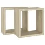 Wall cube shelves 2 units Sonoma oak 30x15x30 cm by vidaXL, Shelves and shelves - Ref: Foro24-807007, Price: 22,92 €, Discoun...