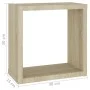 Wall cube shelves 2 units Sonoma oak 30x15x30 cm by vidaXL, Shelves and shelves - Ref: Foro24-807007, Price: 22,92 €, Discoun...