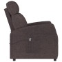 Sillón elevable tela marrón oscuro