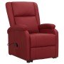 Sillón elevable cuero sintético rojo tinto