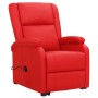 Sillón elevable cuero sintético rojo