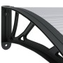 Marquesina puerta policarbonato negro y transparente 300x80 cm de vidaXL, Toldos - Ref: Foro24-153578, Precio: 78,80 €, Descu...