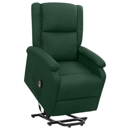 Sillón elevable tela verde oscuro en Sillones | Comprar online en Foro24