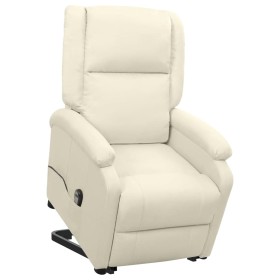 Sillón elevable tela crema en Sillones | Comprar online en Foro24