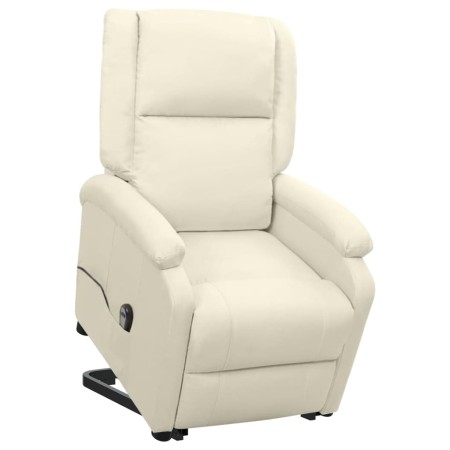 Sillón elevable tela crema