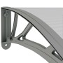Marquesina de puerta policarbonato gris 150x75 cm de vidaXL, Toldos - Ref: Foro24-153579, Precio: 78,50 €, Descuento: %