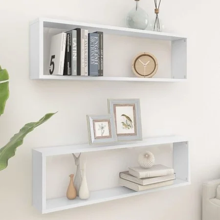 Wall cube shelf 2 units plywood 100x15x30 cm by vidaXL, Shelves and shelves - Ref: Foro24-807079, Price: 39,41 €, Discount: %