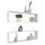 Wall cube shelf 2 units plywood 100x15x30 cm by vidaXL, Shelves and shelves - Ref: Foro24-807079, Price: 39,41 €, Discount: %