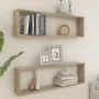 Würfelwandregale 2 Einheiten Sonoma-Eichensperrholz 100x15x30cm von vidaXL, Regale und Regale - Ref: Foro24-807088, Preis: 37...
