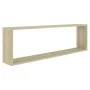 Würfelwandregale 2 Einheiten Sonoma-Eichensperrholz 100x15x30cm von vidaXL, Regale und Regale - Ref: Foro24-807088, Preis: 37...