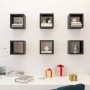 Cube wall shelves 6 units glossy gray 22x15x22 cm by vidaXL, Shelves and shelves - Ref: Foro24-807078, Price: 35,62 €, Discou...