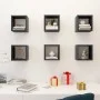 Estantes cubo de pared 6 unidades gris brillo 22x15x22 cm de vidaXL, Estantes y estanterías - Ref: Foro24-807078, Precio: 35,...
