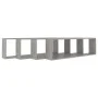 Estante cubo pared 4uds contrachapado gris hormigón 100x15x30cm de vidaXL, Estantes y estanterías - Ref: Foro24-807092, Preci...
