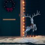 Reno decorativo de Navidad blanco 120 LEDs blanco frío