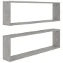 Cube wall shelf 2 units plywood gray concrete 100x15x30cm by vidaXL, Shelves and shelves - Ref: Foro24-807091, Price: 32,52 €...
