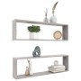 Estante cubo pared 2uds contrachapado gris hormigón 100x15x30cm de vidaXL, Estantes y estanterías - Ref: Foro24-807091, Preci...