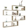 Würfelwandregale 4 Einheiten Sonoma-Eichensperrholz 100x15x30cm von vidaXL, Regale und Regale - Ref: Foro24-807089, Preis: 57...