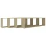 Estantes cubo pared 4uds contrachapado roble Sonoma 100x15x30cm de vidaXL, Estantes y estanterías - Ref: Foro24-807089, Preci...