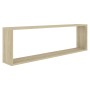 Würfelwandregale 4 Einheiten Sonoma-Eichensperrholz 100x15x30cm von vidaXL, Regale und Regale - Ref: Foro24-807089, Preis: 57...