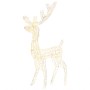 Adorno reno de Navidad acrílico blanco cálido 140 LEDs 120 cm