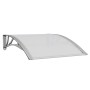 Graues und transparentes Polycarbonat-Türvordach 100x80 cm von vidaXL, Markisen - Ref: Foro24-153589, Preis: 40,10 €, Rabatt: %