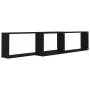 Cube wall shelves 2 pcs black plywood 100x15x30 cm by vidaXL, Shelves and shelves - Ref: Foro24-807082, Price: 37,84 €, Disco...