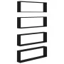 Cube wall shelves 4 pcs black plywood 100x15x30 cm by vidaXL, Shelves and shelves - Ref: Foro24-807083, Price: 65,44 €, Disco...