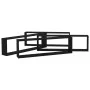 Estantes cubo de pared 4 uds contrachapado negro 100x15x30 cm de vidaXL, Estantes y estanterías - Ref: Foro24-807083, Precio:...