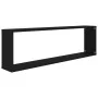 Estantes cubo de pared 4 uds contrachapado negro 100x15x30 cm de vidaXL, Estantes y estanterías - Ref: Foro24-807083, Precio:...