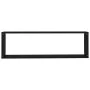 Estantes cubo de pared 4 uds contrachapado negro 100x15x30 cm de vidaXL, Estantes y estanterías - Ref: Foro24-807083, Precio:...
