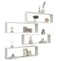 Cube Wandregal 4 Stück glänzend weißes Sperrholz 100x15x30cm von vidaXL, Regale und Regale - Ref: Foro24-807098, Preis: 70,92...