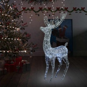 Reno navideño acrílico XXL 250 LEDs blanco frío 180 cm