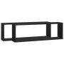 Estantes cubo de pared 2 uds contrachapado negro 80x15x26,5 cm de vidaXL, Estantes y estanterías - Ref: Foro24-807109, Precio...