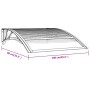 Gray and transparent polycarbonate door canopy 100x80 cm by vidaXL, Awnings - Ref: Foro24-153589, Price: 40,10 €, Discount: %