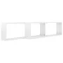 Cube wall shelf 2 units glossy white plywood 100x15x30cm by vidaXL, Shelves and shelves - Ref: Foro24-807097, Price: 40,00 €,...