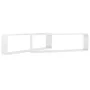 Cube wall shelf 2 units glossy white plywood 100x15x30cm by vidaXL, Shelves and shelves - Ref: Foro24-807097, Price: 40,00 €,...