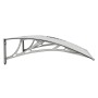 Marquesina puerta policarbonato gris y transparente 80x75 cm de vidaXL, Toldos - Ref: Foro24-153586, Precio: 38,30 €, Descuen...