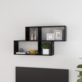 Estante de pared madera contrachapada negro 100x18x53 cm de vidaXL, Estantes y estanterías - Ref: Foro24-807161, Precio: 25,5...