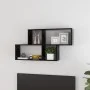 Black plywood wall shelf 100x18x53 cm by vidaXL, Shelves and shelves - Ref: Foro24-807161, Price: 25,25 €, Discount: %