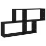 Black plywood wall shelf 100x18x53 cm by vidaXL, Shelves and shelves - Ref: Foro24-807161, Price: 25,25 €, Discount: %