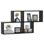Black plywood wall shelf 100x18x53 cm by vidaXL, Shelves and shelves - Ref: Foro24-807161, Price: 25,25 €, Discount: %