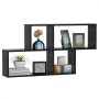 Estante de pared madera contrachapada negro 100x18x53 cm de vidaXL, Estantes y estanterías - Ref: Foro24-807161, Precio: 25,5...