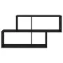 Black plywood wall shelf 100x18x53 cm by vidaXL, Shelves and shelves - Ref: Foro24-807161, Price: 25,25 €, Discount: %