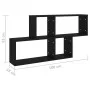 Black plywood wall shelf 100x18x53 cm by vidaXL, Shelves and shelves - Ref: Foro24-807161, Price: 25,25 €, Discount: %